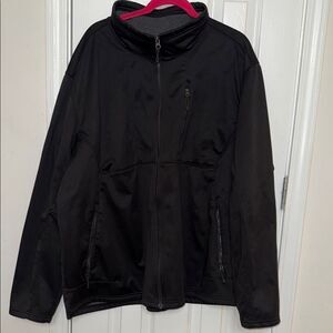 Swiss tech jacket black red